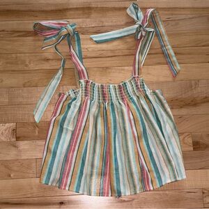 Gilli Multicolor Striped Tie Strap Tank Camisole Top Medium NWT